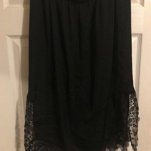 Black slip skirt